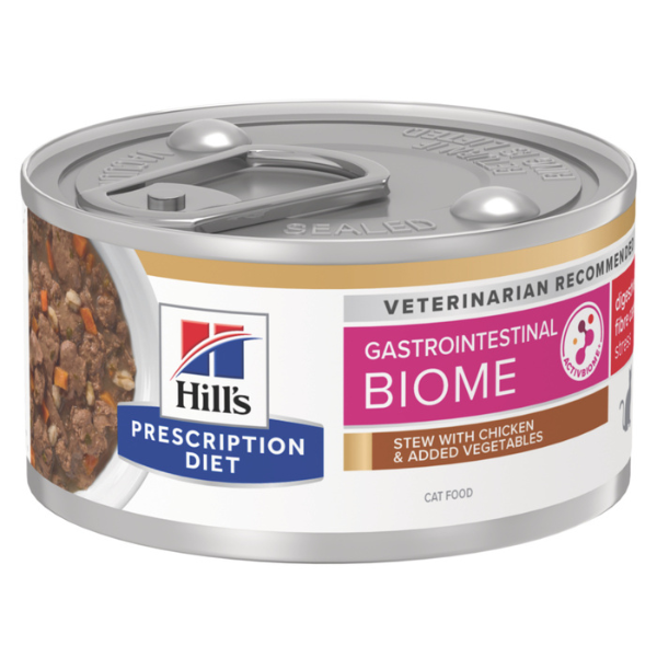 Hill's Prescription Diet Feline Gastrointestinal Biome Stress Mijotés Poulet & Légumes - 24 x 82 g