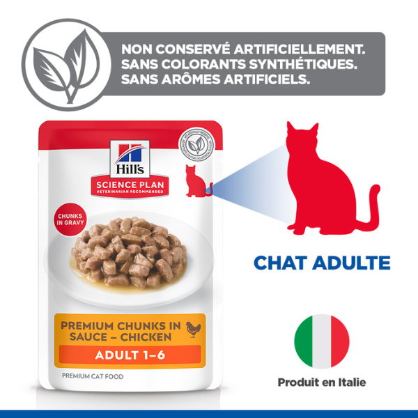 Hill's Science Plan Feline Adult Pack Mixte Poulet Bœuf Poisson - 12 x 85 g