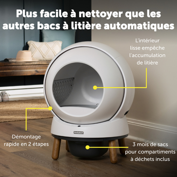 PetSafe Smartspin - Bac à Litière Autonettoyant Connecté