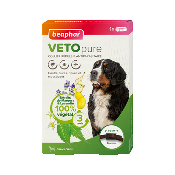 Beaphar "Vetopure" Collier Répulsif Marron - Grand Chien