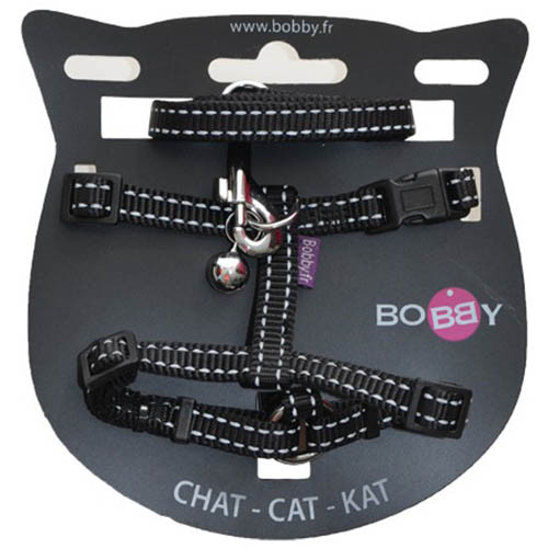Bobby Harnais et Laisse Safe Noir pour Chat