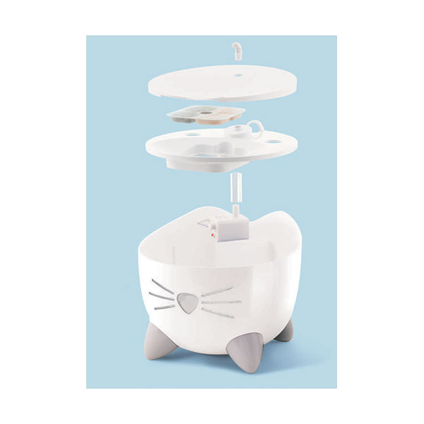 Catit Pixi fontaine pour chat design bleue Companimo
