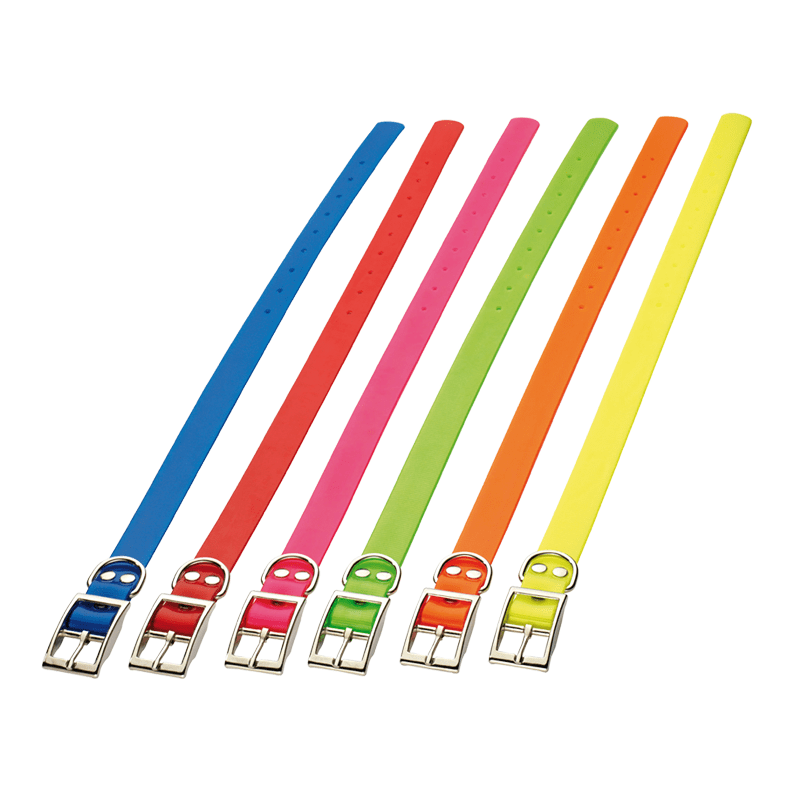 Collier Polyuréthane Boucle Double 2,5 x 65 cm - Rose