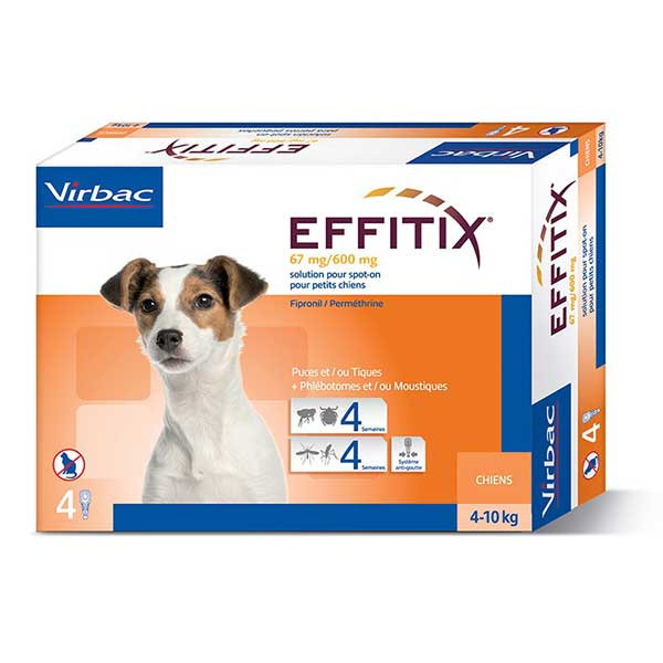 Effitix Spot-On Petit Chien (4-10 kg) - 4 pipettes