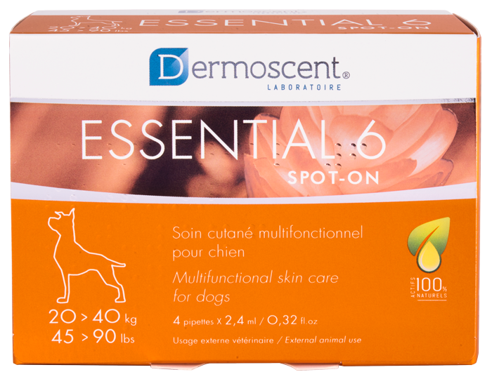  Dermoscent Essential 6 Spot-On pour Chien - 4 pipettes
