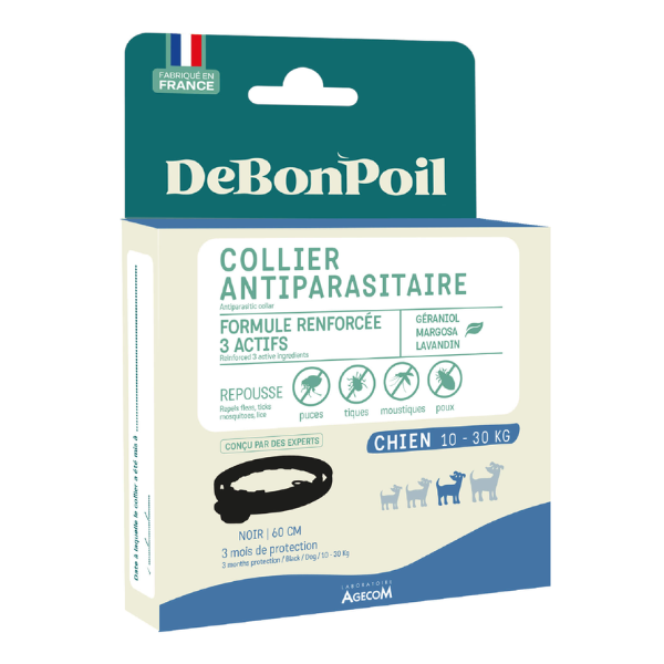ActiPlant'3 Collier Insectifuge Antiparasitaire - Chien Moyen (10 à 30 kg)