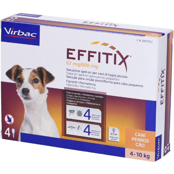 Effitix Spot-On Petit Chien (4-10 kg) - 4 pipettes
