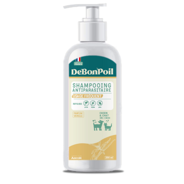  DeBonPoil Shampooing Antiparasitaire Parfum Vanille - 250 ml