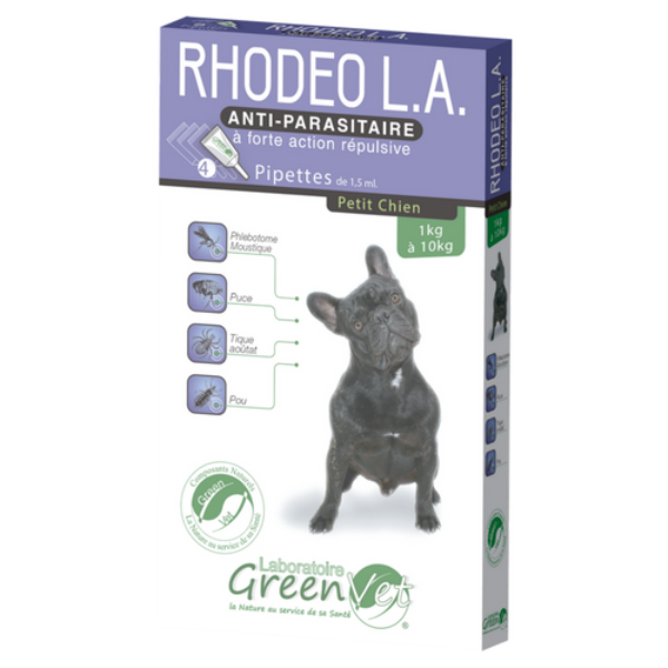 Greenvet RHODEO L.A. Petit Chien (<10 kg) - 4 pipettes