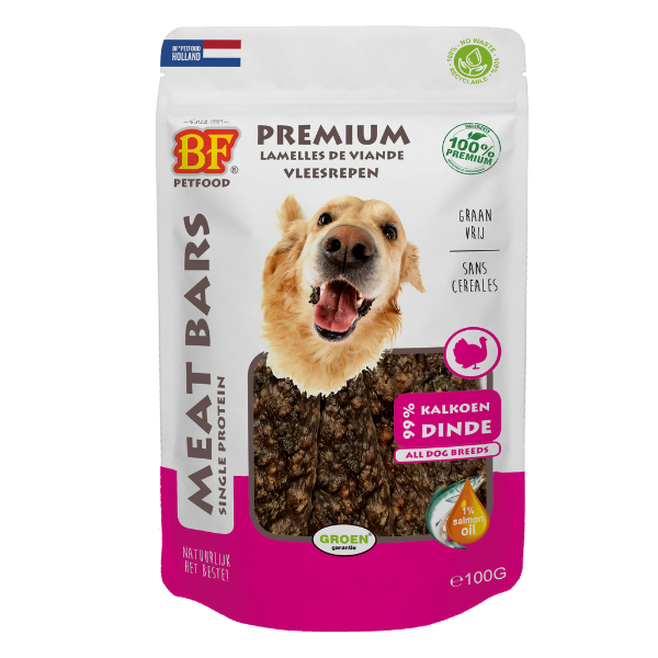 BF Petfood Lamelles Dinde pour Chien - 100 g