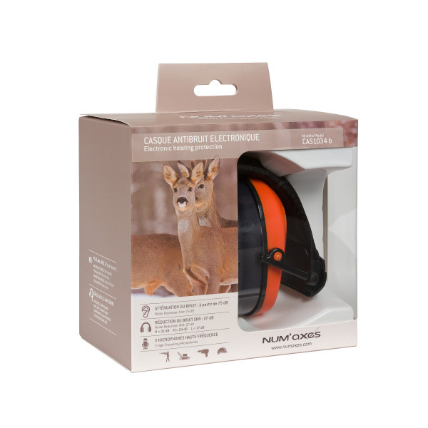 Num'axes Casque Antibruit Electronique CAS1034 - Orange