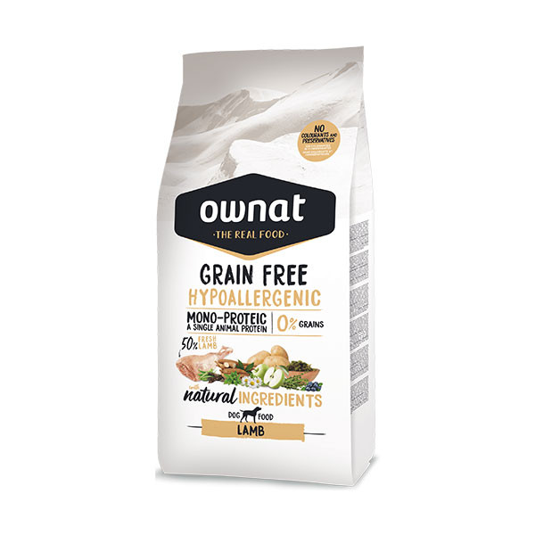 Ownat Hypoallergénique Adulte Agneau Sans Céréales - 3 kg