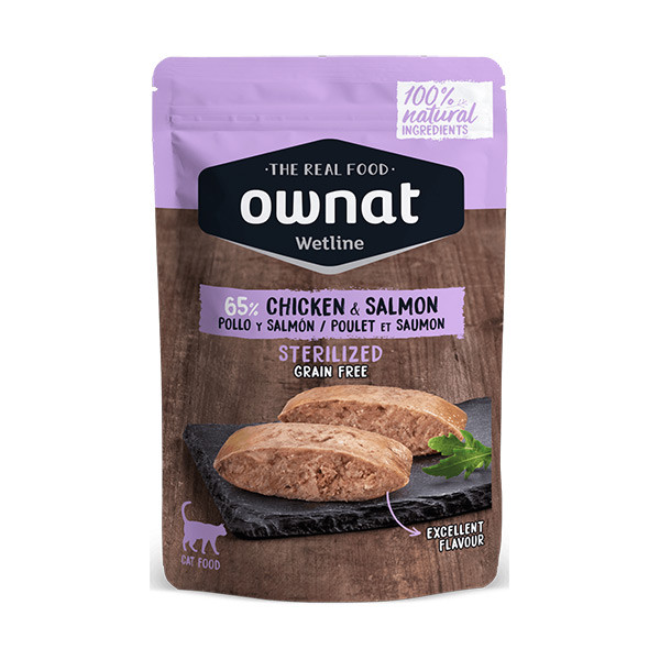  Ownat Wetline Cat Sterilized Poulet & Saumon - 85 g