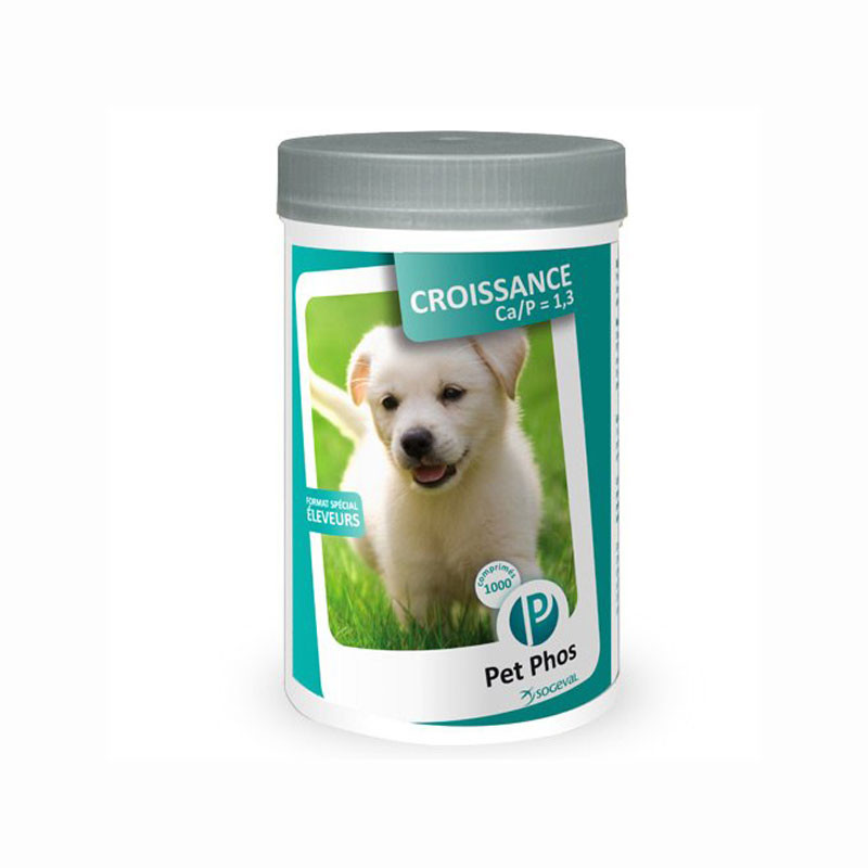Pet Phos Croissance Canin - Ca/P=1,3 - 1000 cps