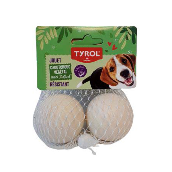 Tyrol Lot de 2 Balles en Caoutchouc Naturel