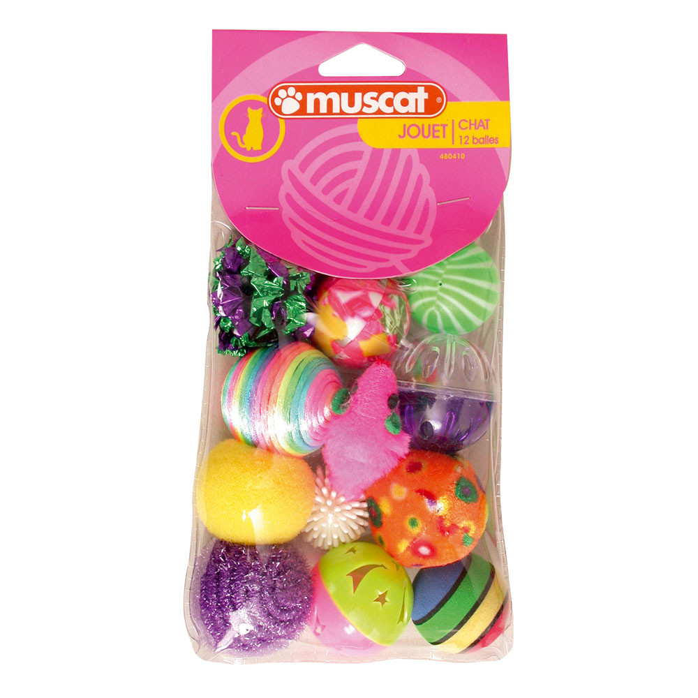 Zolux Lot de 12 Balles Fantaisie pour Chat