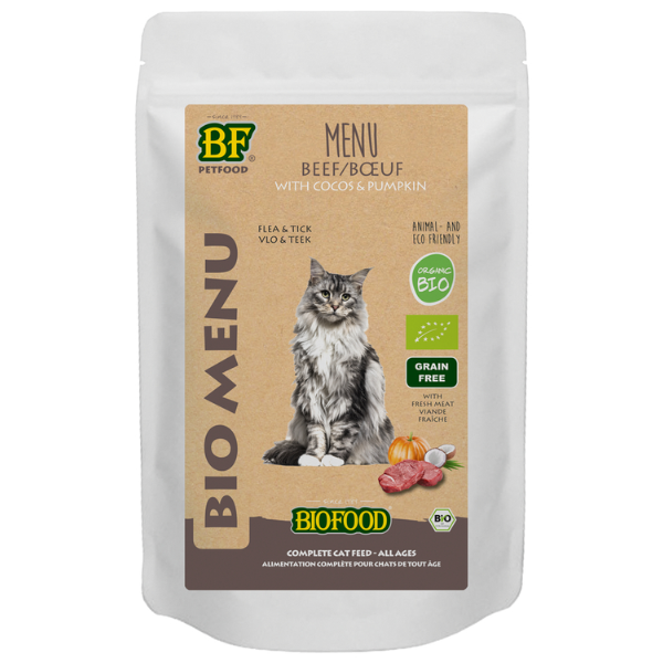 BF Petfood Menu BIO Boeuf pour Chat - 150 g