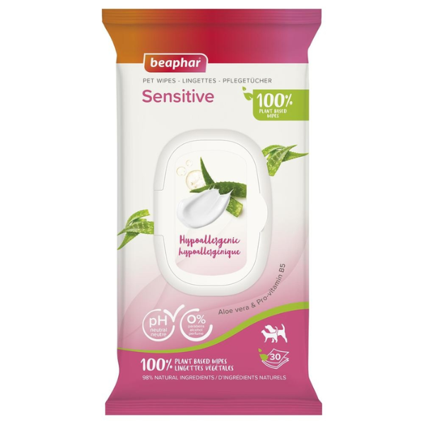 Beaphar lingettes végétales Sensitive - x30