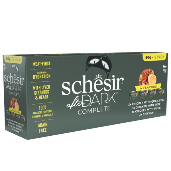Schesir Pack variété After Dark Chat - 12 x 80 g