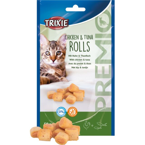 Trixie Premio Rolls Poulet & Thon pour Chat - 50 g