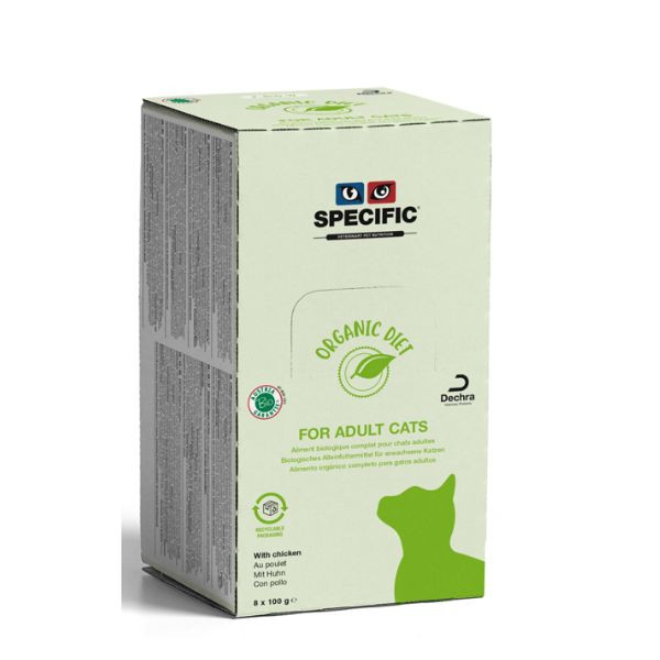 SPECIFIC CT-BIO Organic Treats pour Chat - 8 x 50 g