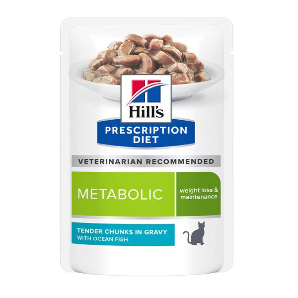 Hill's Prescription Diet Feline Metabolic Poisson de l'Océan - 12 x 85 g