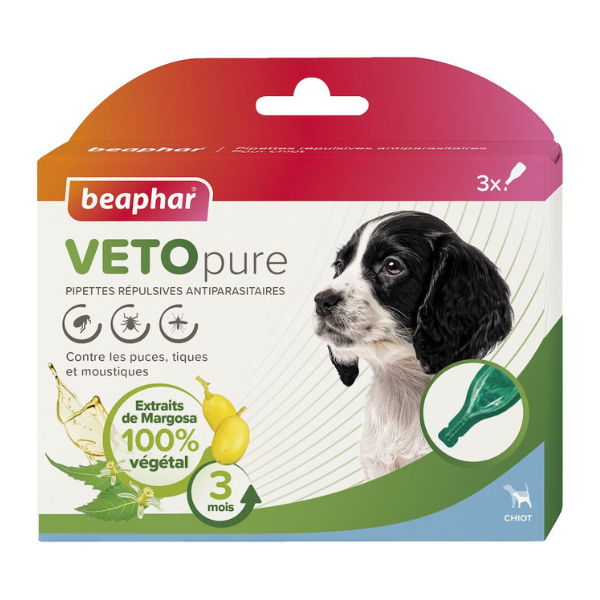 Beaphar "Vetopure" Antiparasitaire pour Chiot - 3 pipettes