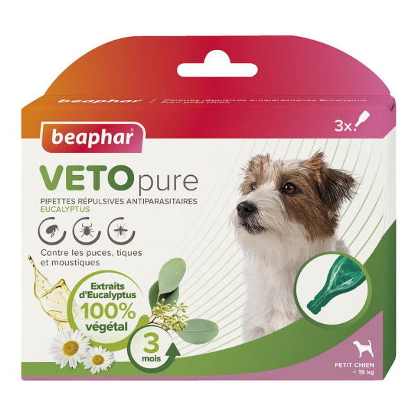 Beaphar "Vetopure" Antiparasitaire pour - Chien (<15 kg) 3 pipettes