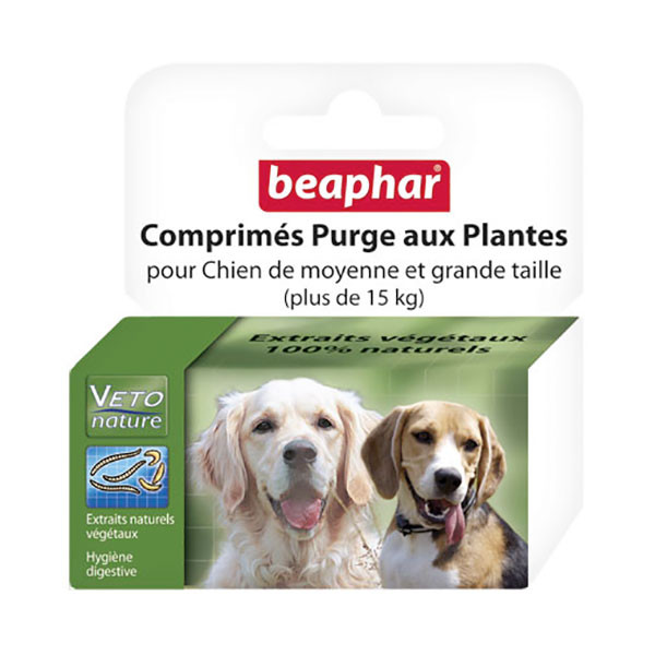 Beaphar Purge aux Plantes pour Chiens (>15 Kg) - 50 Cps