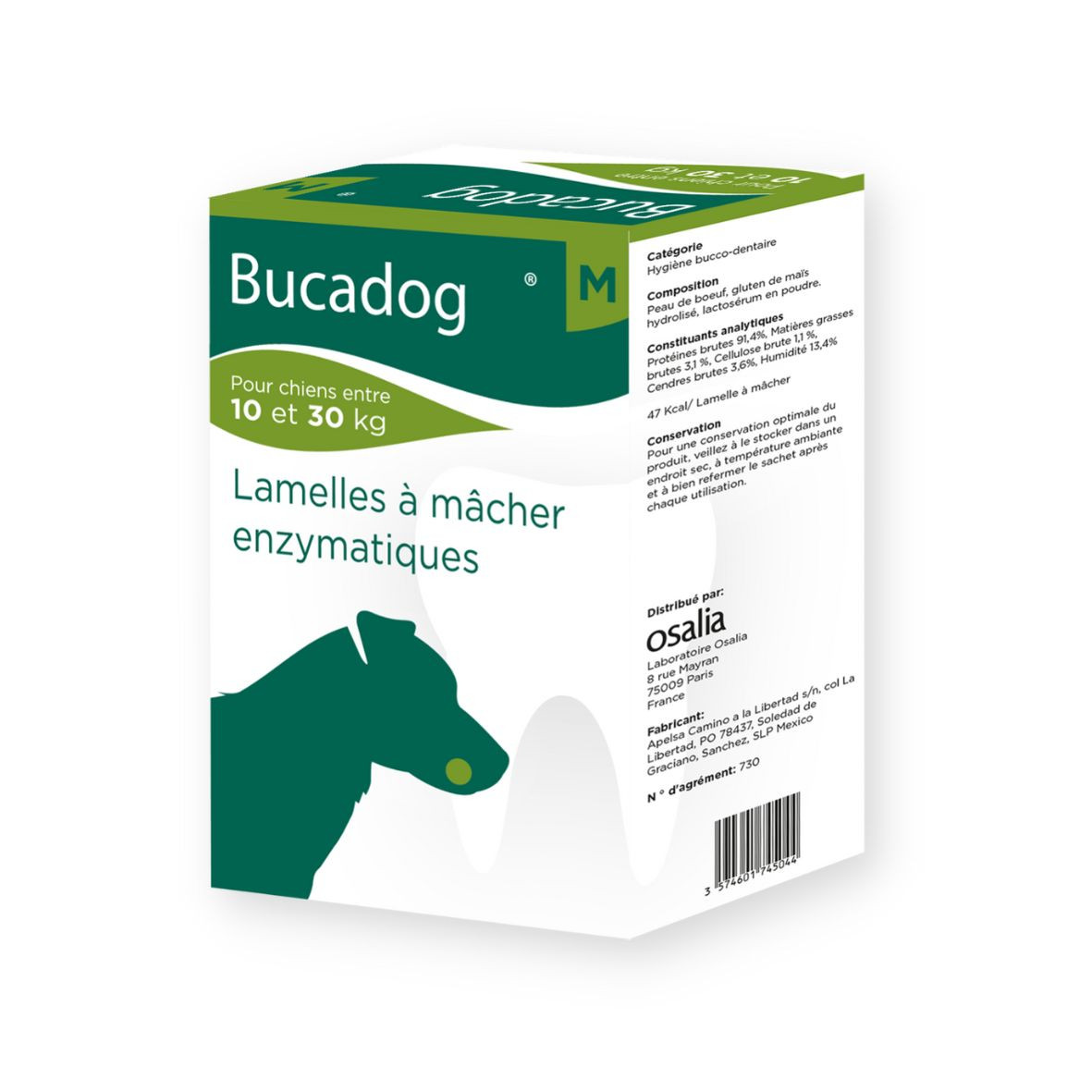 Bucadog Lamelles à Mâcher pour Chien - M (10-30 kg)