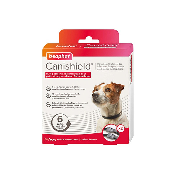 CANISHIELD® 0,77 g pour petits et moyens chiens - 2 colliers