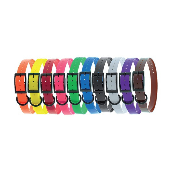 Collier Polyuréthane Boucle Double 2,5 x 65 cm - Marron