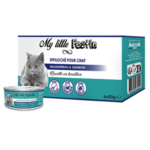 My Little Festin Chat Maquereau/Saumon - 6 x 50 g