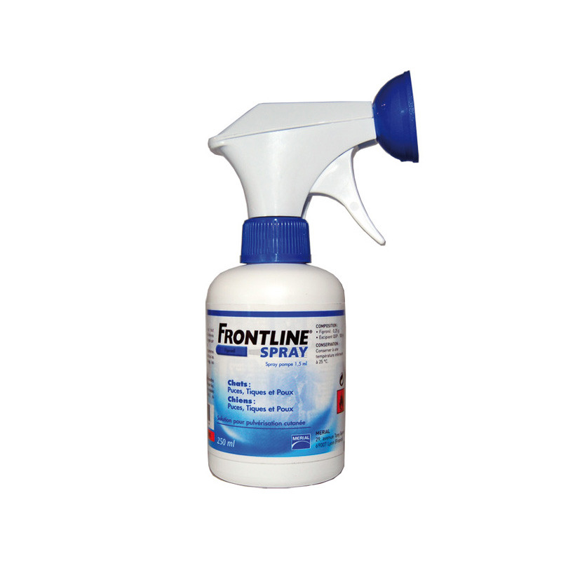 Frontline Spray Anti-Puces Anti-Tiques - 1 x 250 ml (>5 kg)
