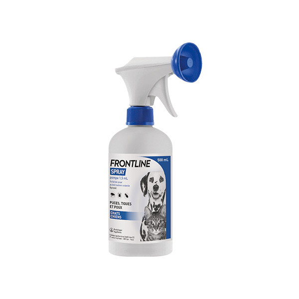 Frontline Spray Anti-Puces Anti-Tiques - 500 ml (>5 kg)
