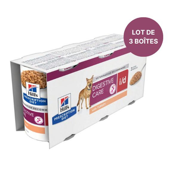 Hill's Prescription Diet Canine i/d Dinde Tripack - 3 x 360 g