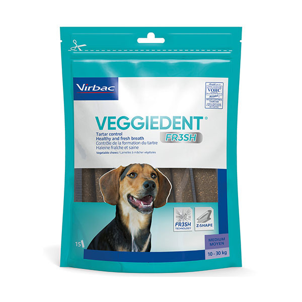 VeggieDent Fresh M Chien < 30 kg - 15 Lamelles