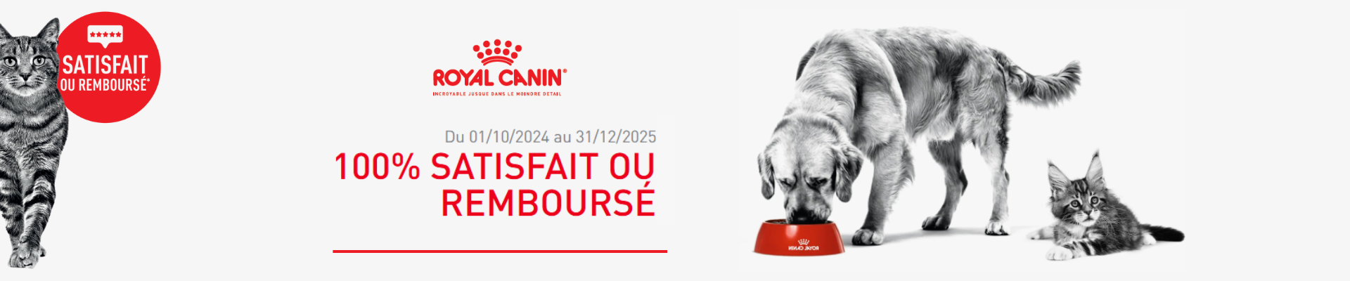 Bannière présentation garantie Royal Canin