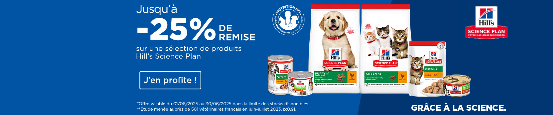 Bannière promotions Hill's Science Plan kitten & puppy