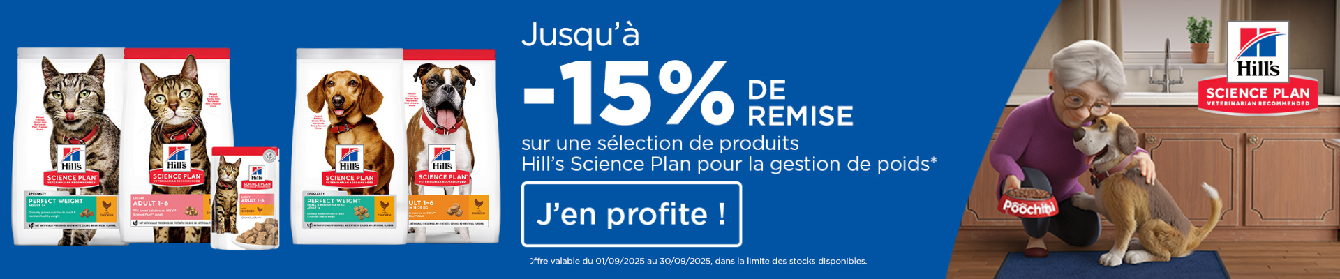 Bannière promotions Hill's Science Plan gestion du poids