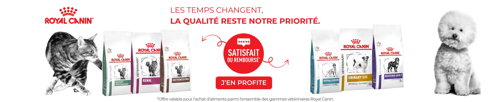 Bannière présentation produits Royal Canin