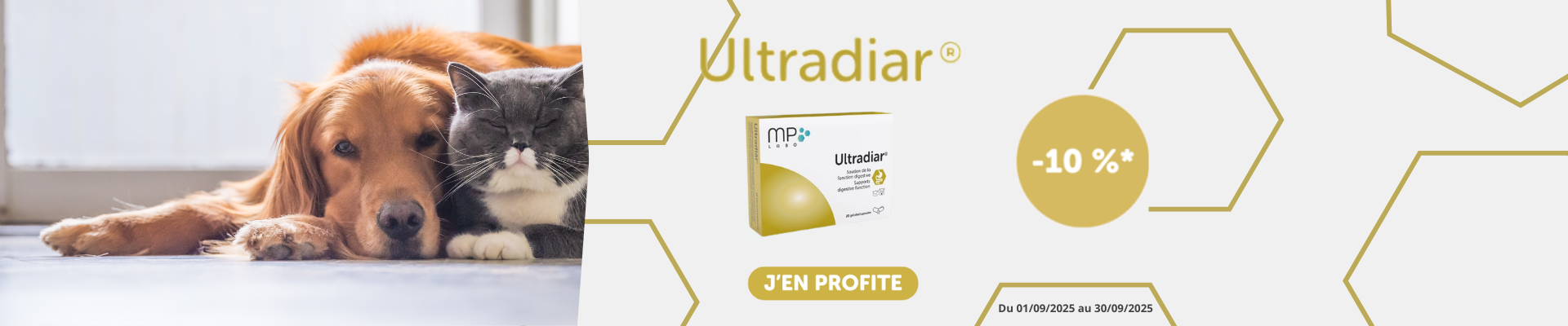 Bannière promotion Ultradiar -10% sur 20 gélules 