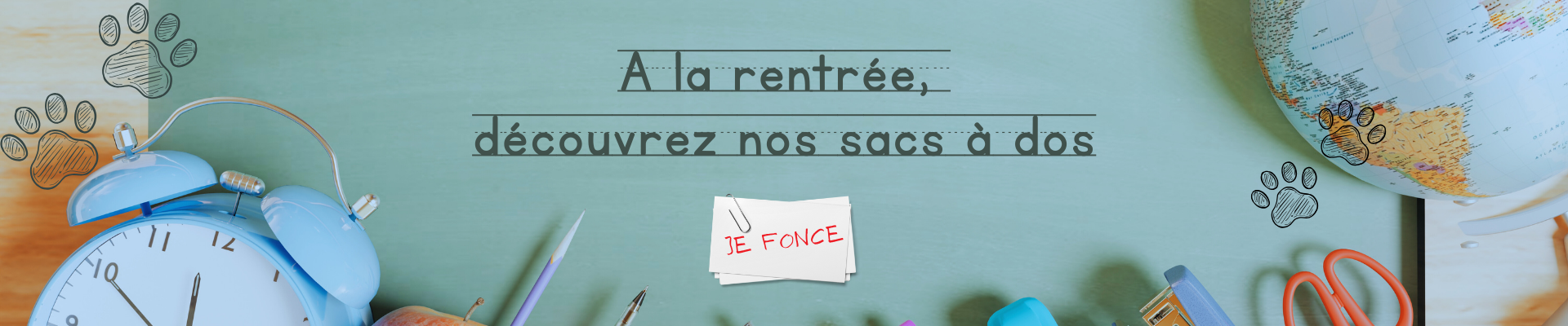 Bannière promotions sac à dos 