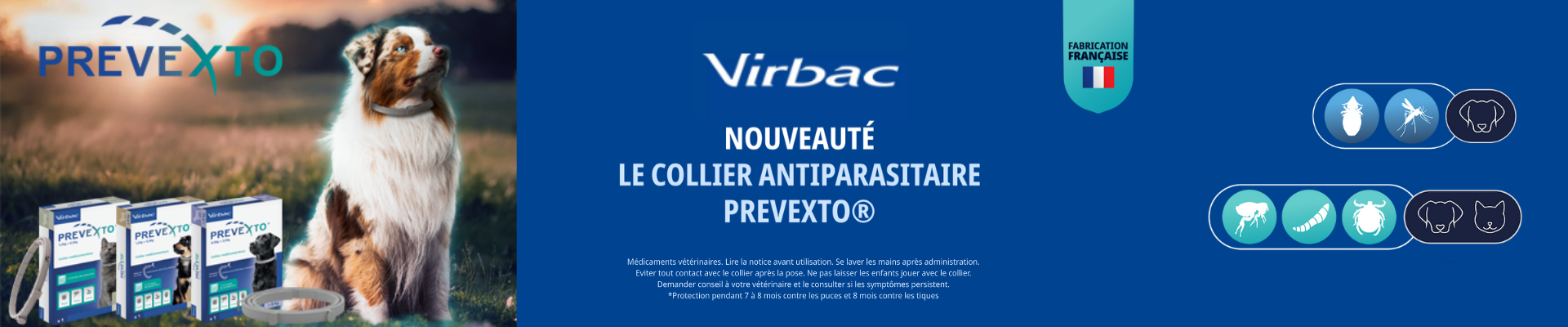 Bannière présentation Prevexto, antiparasitaire Virbac
