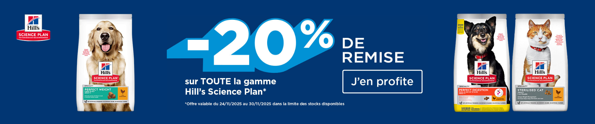 Bannière promotions Hill's Science Plan