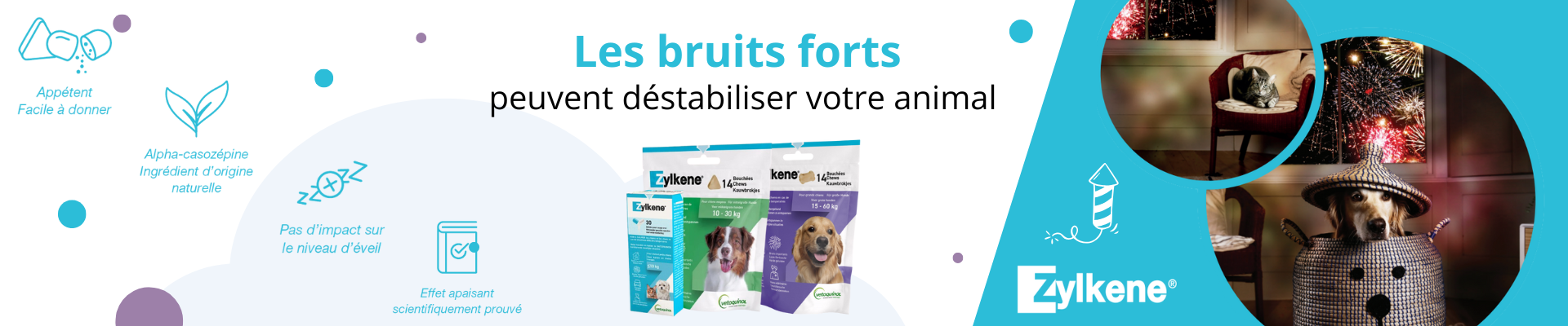 Bannière présentation et promotions Vétoquinol Zylkene