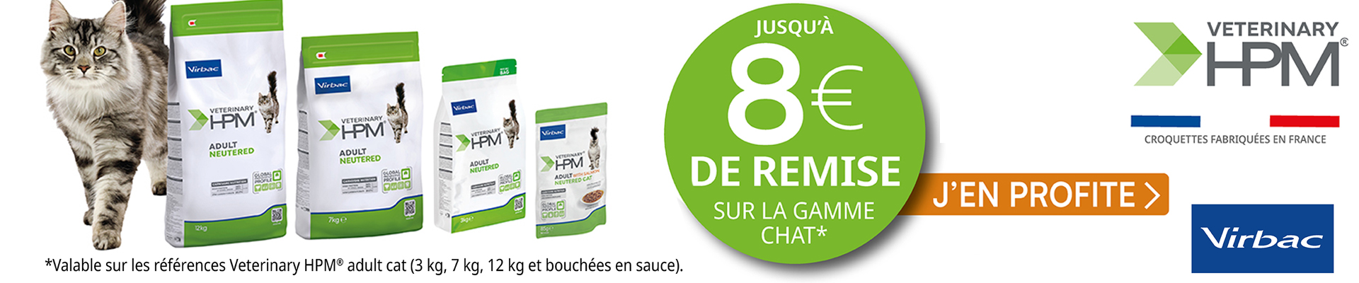 Bannière promotions HPM chat adulte -10%