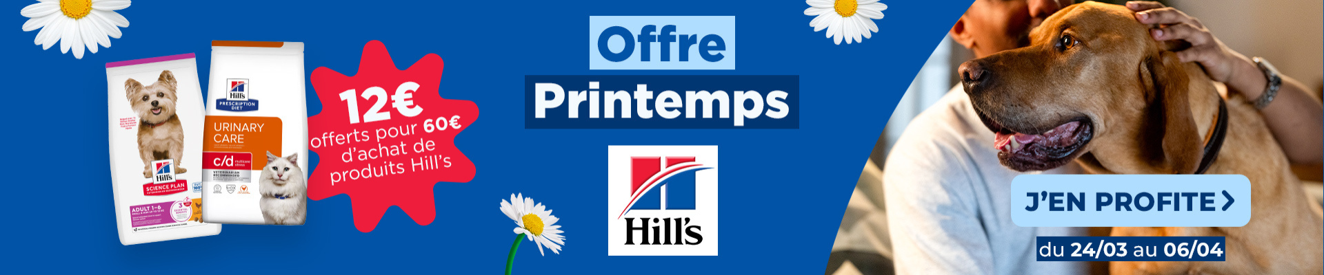 Bannière promotions Hill's Prescription Diet et Science Plan