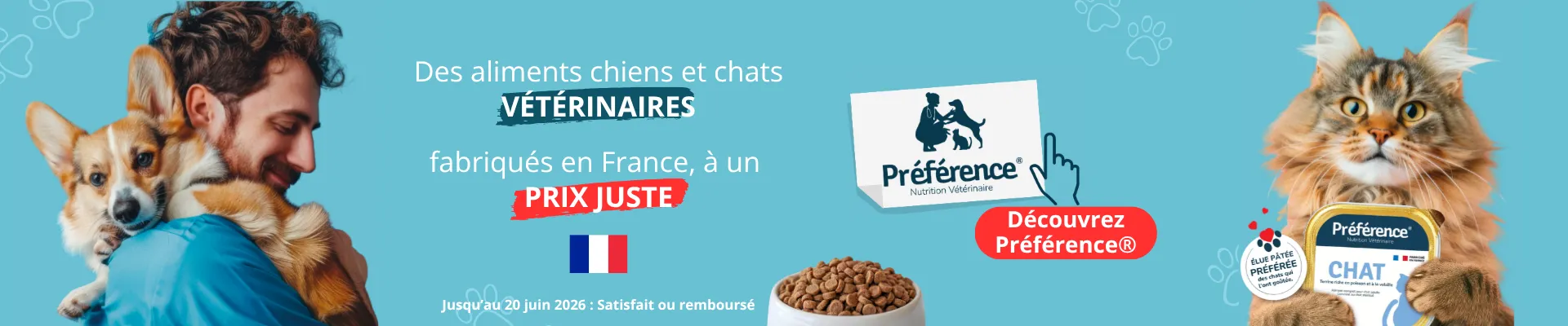 Bannière présentation gamme Préférence - Satisfait ou remboursé