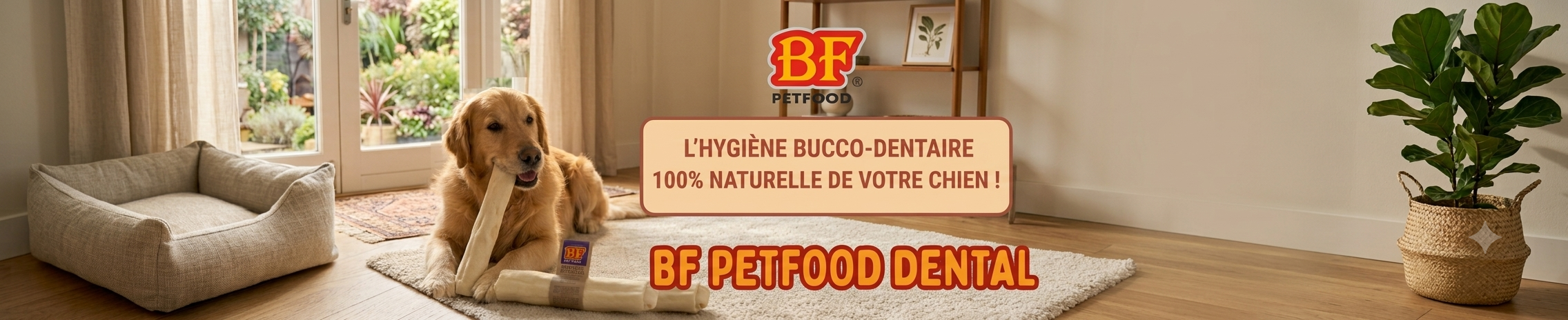 Bannière promotions BF Petfood dental, les os à mâcher pour chien naturels